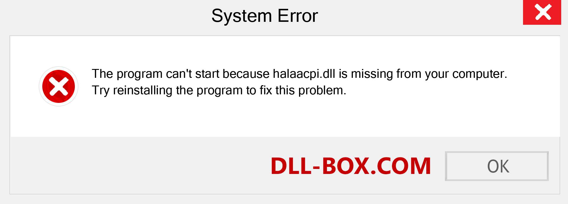  halaacpi.dll file is missing?. Download for Windows 7, 8, 10 - Fix  halaacpi dll Missing Error on Windows, photos, images
